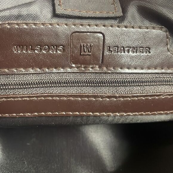 Wilson Leather Satchel Purse, Dark Brown Leather - Picture 6 of 12